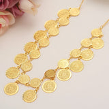 45cm Islam Coin Chocker Chain Jewelry Arab Necklace Metal Coin