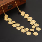 45cm Islam Coin Chocker Chain Jewelry Arab Necklace Metal Coin