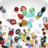45g Mixed Shape Faceted Crystal Glass Loose Beads Charm DIY Necklace Jewelry