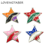 10pcs 45mm Rhinestone Star Pendants for Chunky Jewelry