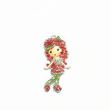 10pcs/lot Strawberry Girl Rhinestone Pendants