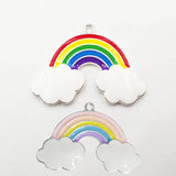 10pcs Enamel Rainbow Pendant Necklace Making