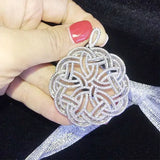 45mm Women's Zircon Pendant Tassel, High Quality Classic Round-Shaped Jewelry
