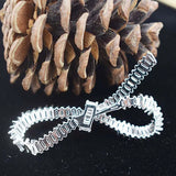45mm Women's Bow CZ Pearl Bracelet Buckle High Quality