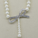 45mm Women's Bow CZ Pearl Bracelet Buckle High Quality