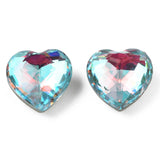 45pcs Rhinestone Heart Cabochons for DIY Jewelry Nail Art 9.5x10x6mm