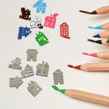 45pcs Wooden House Shaped Embellishments for DIY Wood Crafts
