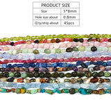 45pcs Natural Stone Beads Tourmaline Spacer Beads DIY Jewelry Making