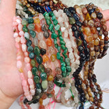 45pcs Agate Stone Beads for DIY Bracelet Making Mobile Phone Chain