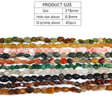 45pcs Agate Stone Beads for DIY Bracelet Making Mobile Phone Chain