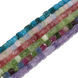 45pcs Tourmaline Natural Stone Agates Beads Spacer Square Beads