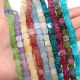 45pcs Tourmaline Natural Stone Agates Beads Spacer Square Beads