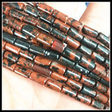 45pcs Natural Gem Stone Cylinder Strings - 4x8mm Tiger Eye Turquoise Green