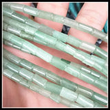 45pcs Natural Gem Stone Cylinder Strings - 4x8mm Tiger Eye Turquoise Green