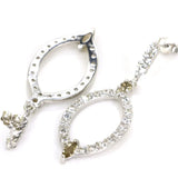 Smoky Quartz Peridot Aquamarine CZ 925 Silver Earrings