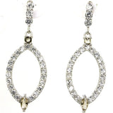 Smoky Quartz Peridot Aquamarine CZ 925 Silver Earrings