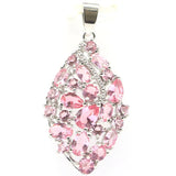 5g Rich Aquamarine Pink Morganite 925 Sterling Silver Pendant