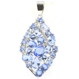 Sapphire Violet Tanzanite Silver Pendant for Women