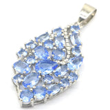 Sapphire Violet Tanzanite Silver Pendant for Women