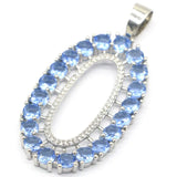 Violet Tanzanite Peridot CZ Silver Pendant