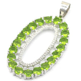 Violet Tanzanite Peridot CZ Silver Pendant