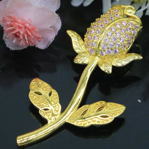 Sapphire Rose Pendant 3.9g Silver Eye-Catching Gift