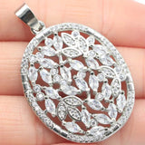 Big Pink Rhodolite Garnet Sapphire Pendant for Mom Daily Wear Dating