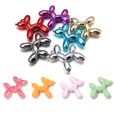 Acrylic Balloon Dog Charms 5pcs Multi-Color Necklace Bracelet Bag Decoration DIY
