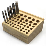 46 Holes Leather Craft Rack Stand Punching Tools Holder Organizer