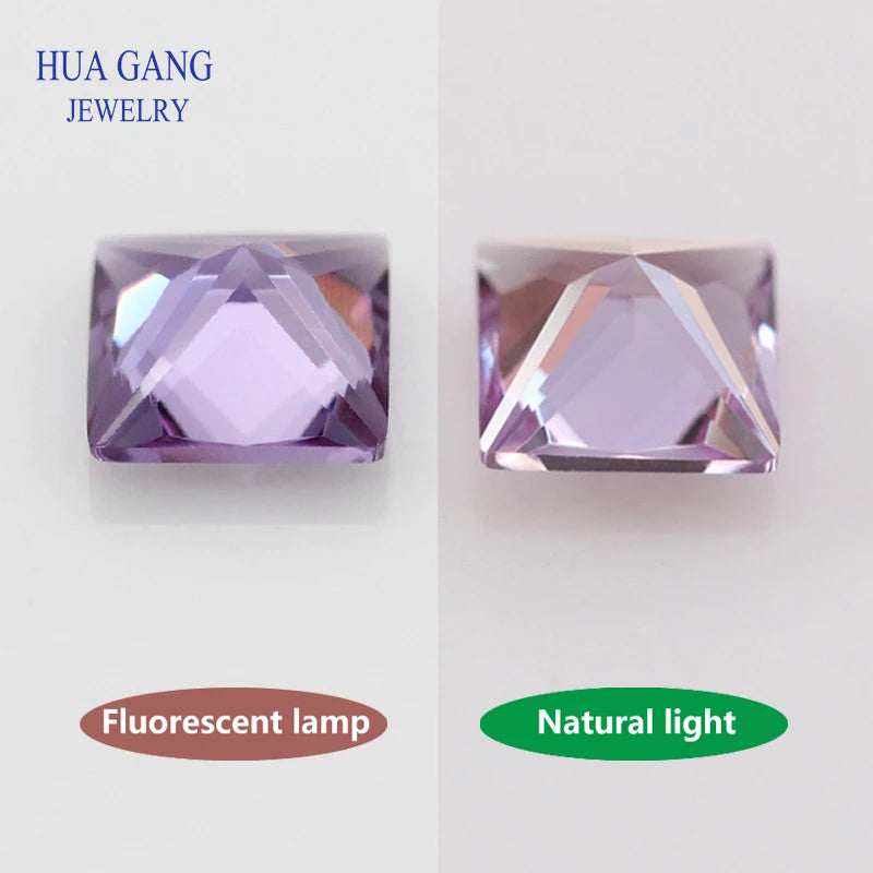 Square Princess Cut Synthetic Corundum Gems 2x2~8x8mm