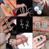 925 Sterling Silver Wedding Earrings for Women Bridal Jewelry Gift