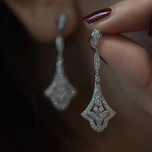 925 Sterling Silver Wedding Earrings for Women Bridal Jewelry Gift