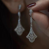 925 Sterling Silver Wedding Earrings for Women Bridal Jewelry Gift