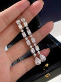 925 Sterling Silver Wedding Earrings for Women Bridal Jewelry Gift