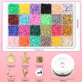 Polymer Clay Beads For Jewelry Making, Flat Round Spacer Disc Beads