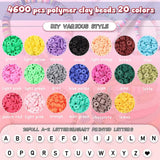 Polymer Clay Beads for Bracelets, Flat Round Loose Disc Beads