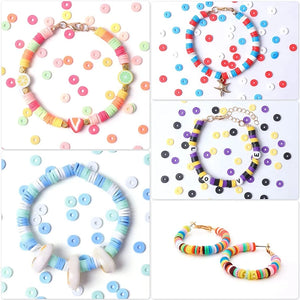 Polymer Clay Beads Kit for Bracelets Making with Pendant Charms