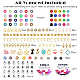 Polymer Clay Beads Kit for Bracelets Making with Pendant Charms