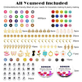 4600Pcs Clay Beads Kit for Bracelets Making with Charms