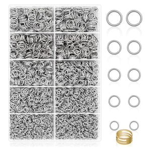 4600Pcs Jump Rings Jewelry Jump Rings With Tools Silver
