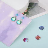 460Pcs 12mm Mix Colors Druzy Agate Mermaid Fish Scale Resin Cabochons