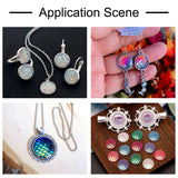 460Pcs 12mm Mix Colors Druzy Agate Mermaid Fish Scale Resin Cabochons