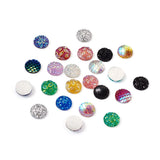 460Pcs 12mm Mix Colors Druzy Agate Mermaid Fish Scale Resin Cabochons