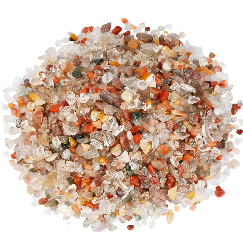 Mixed Natural Crystal Stone Chips Beads Crushed Irregular Stones