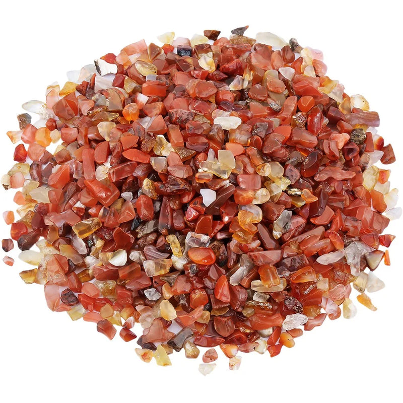 460g Natural Red Carnelian Tumbled Stone Chips Beads Crushed Pieces