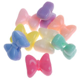 460pcs 14*13MM Acrylic Ribbon Knot Bow Shape Beads Pastel Bracelet Findings