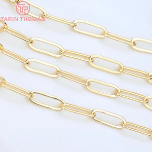 2PCS 24K Brass Necklace Bracelet Chains DIY Jewelry Findings