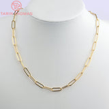 2PCS 24K Brass Necklace Bracelet Chains DIY Jewelry Findings
