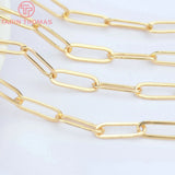 2PCS 24K Brass Necklace Bracelet Chains DIY Jewelry Findings