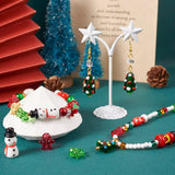 46Pcs Christmas Lampwork Beads Snowman Gloves Christmas Tree for DIY Jewelry